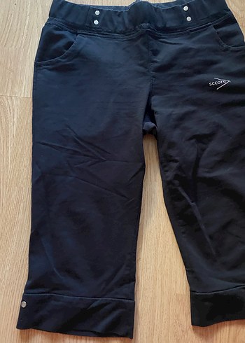 Siyah Kadın Spor Kumaş Pantolon, Fermuarlı - Görsel 5