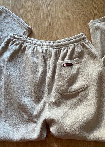 Bej Kadın Rahat Kesim Polar Kumaş Pantolon - Görsel 6