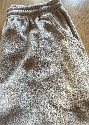 Bej Kadın Rahat Kesim Polar Kumaş Pantolon - Görsel 2