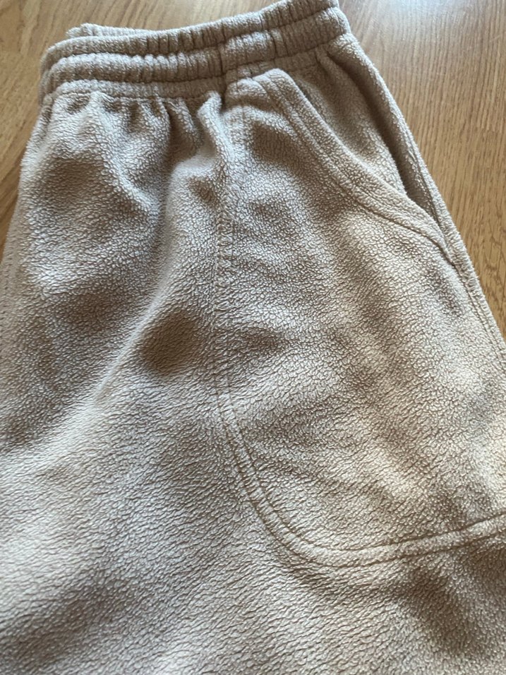 Bej Kadın Rahat Kesim Polar Kumaş Pantolon - Görsel 2