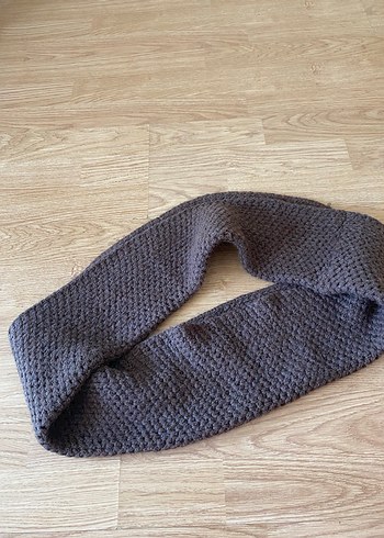 Gri Örgü Kadın Şal - Görsel 4