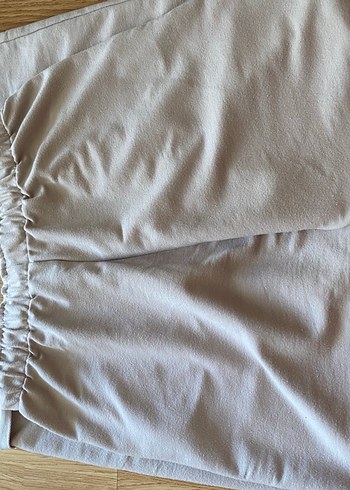 Bej Rahat Kesim Kadın Keten Eşofman Altı - Görsel 7