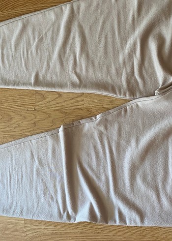 Bej Rahat Kesim Kadın Keten Eşofman Altı - Görsel 8