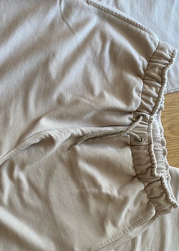 Bej Rahat Kesim Kadın Keten Eşofman Altı - Görsel 6