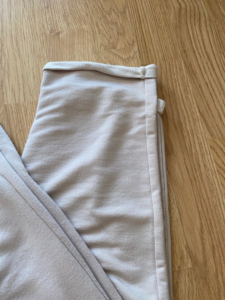 Bej Rahat Kesim Kadın Keten Eşofman Altı - Görsel 3