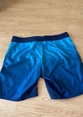 Erkek Mavi Midi Boy Bol Kesim Şort - Görsel 3