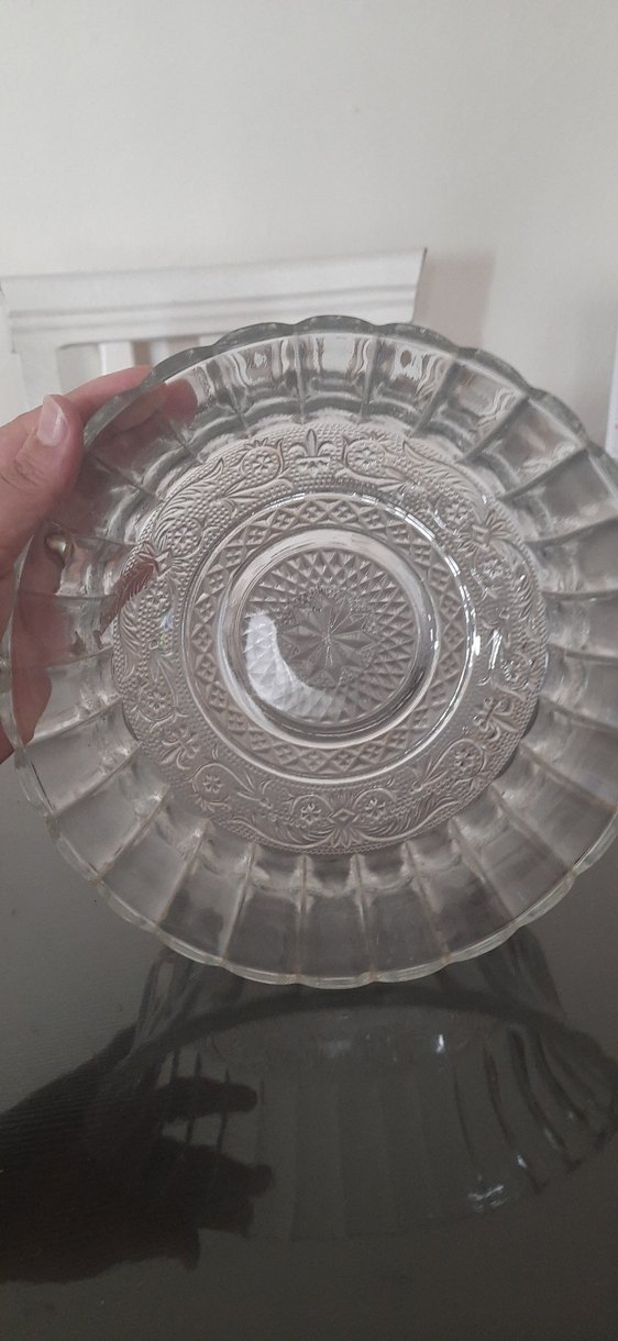 İşlemeli Desenli Beyaz Cam Kase - Görsel 4