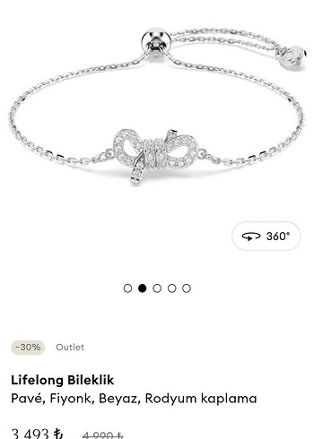 swarovski Lifelong Fiyonk Bileklik
