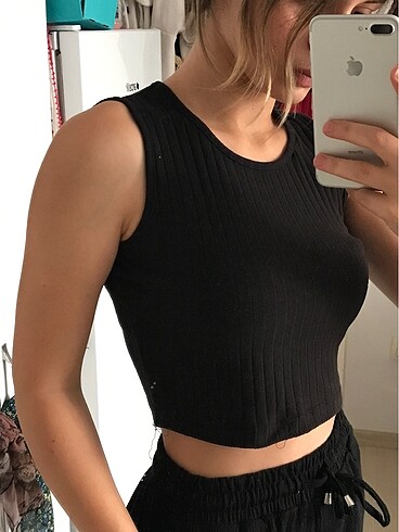 diğer Beden Siyah crop