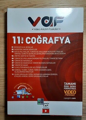11.sınıf coğrafya çap vaf 