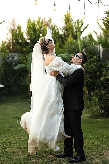 40 Beden Beyaz nikah & dış çekim elbisesi