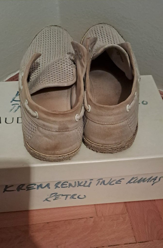 Bej Düğmeli Erkek Espadril Ayakkabı - Görsel 2