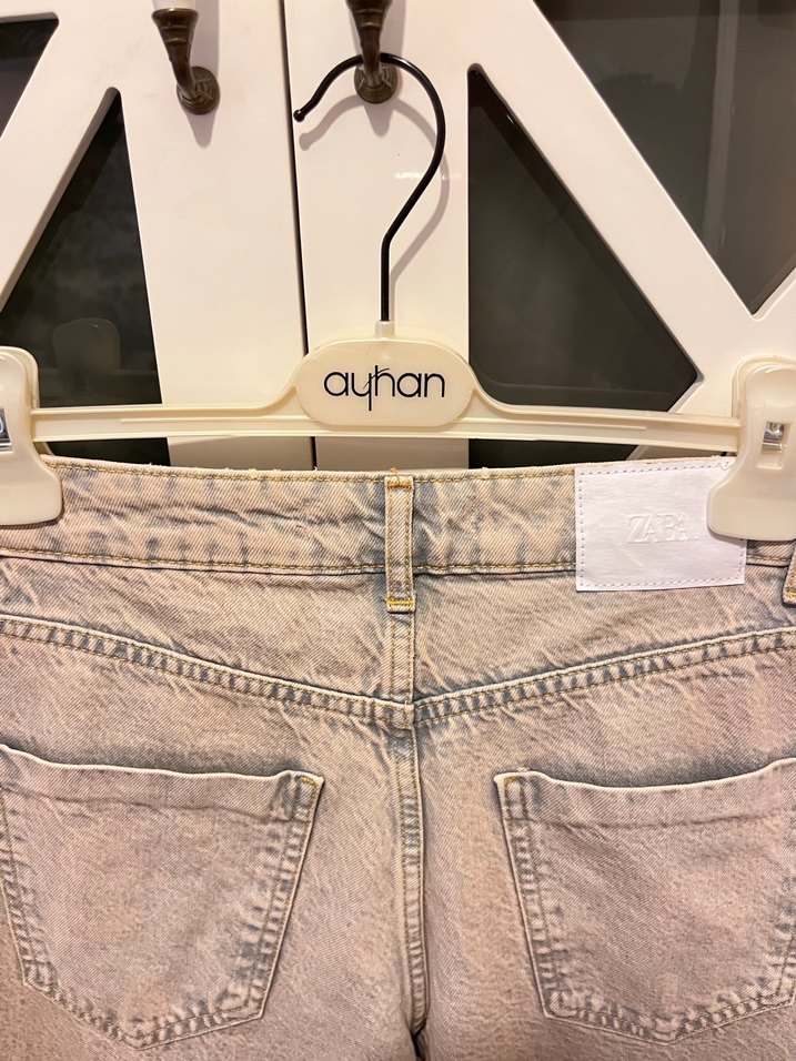 Bol Kesim Midi Kadın Kot Pantolon - Görsel 5