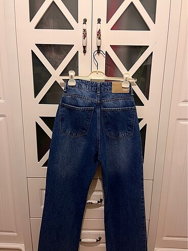 xs Beden lacivert Renk Zara yüksek bel jean