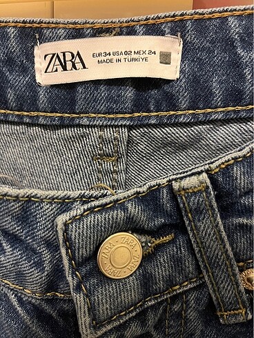 xs Beden Zara yüksek bel jean
