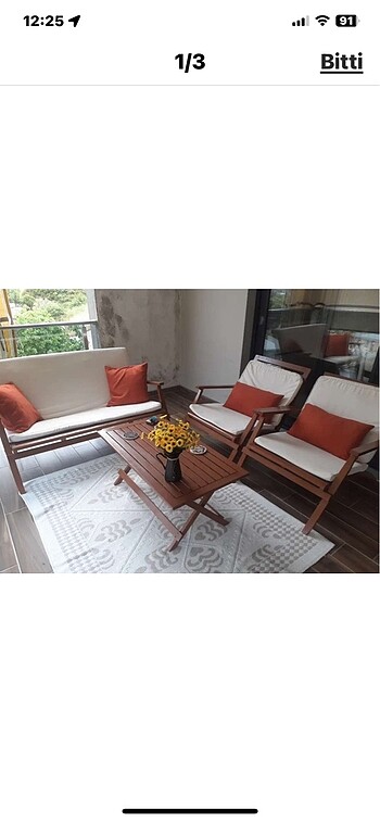 Diğer Balkon takımı ahşap