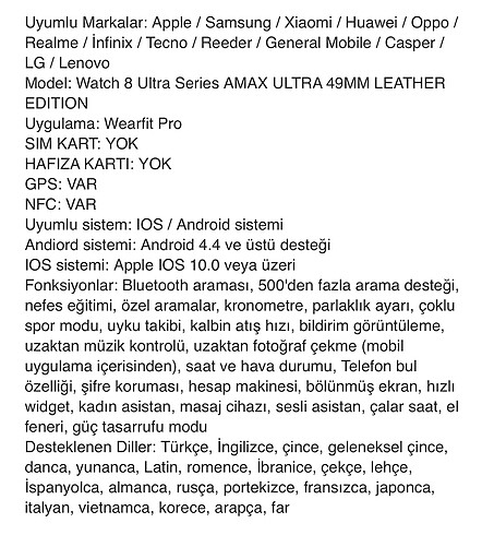 AMAX ULTRA AKILLI SAAT - Görsel 5