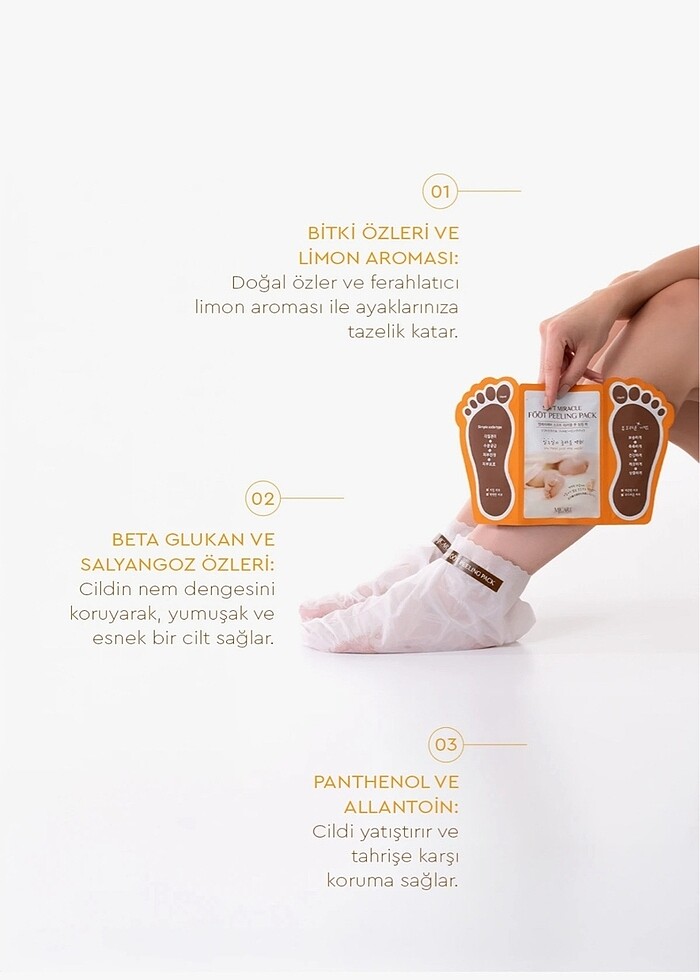 MJCARE AYAK PEELİNG 2 ADET - Görsel 2
