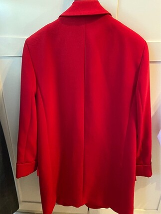 s Beden Zara Ofis Tarzı Kırmızı Ceket