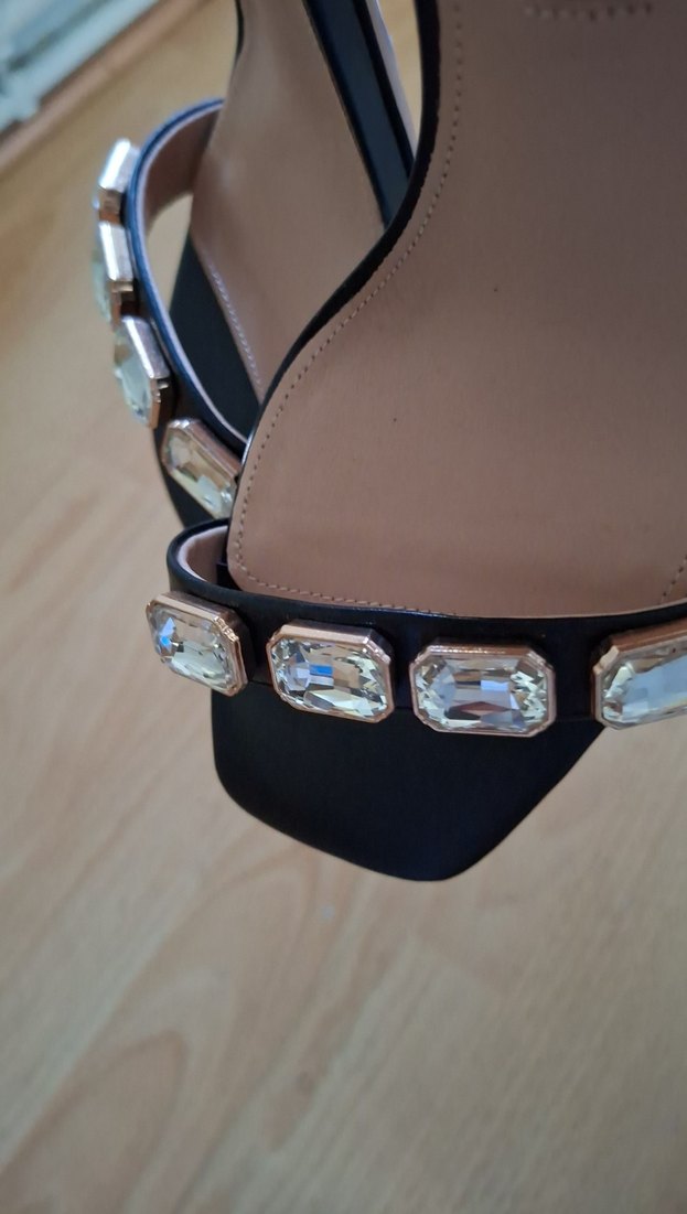 Sandalet#topuklu#siyah sandalet#taşlı sandalet - Görsel 4