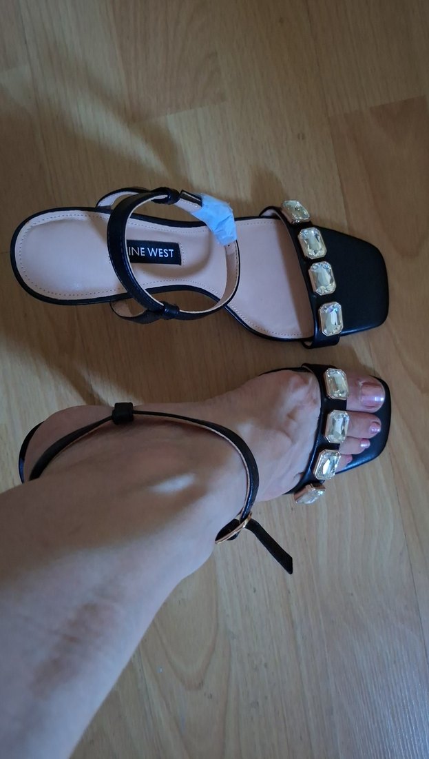 Sandalet#topuklu#siyah sandalet#taşlı sandalet - Görsel 2