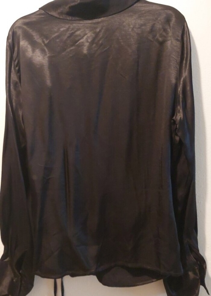 SATEN GÖMLEK#SIYAH SATEN GÖMLEK#LCW GÖMLEK - Görsel 2