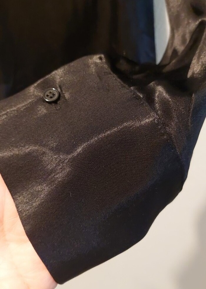 SATEN GÖMLEK#SIYAH SATEN GÖMLEK#LCW GÖMLEK - Görsel 3