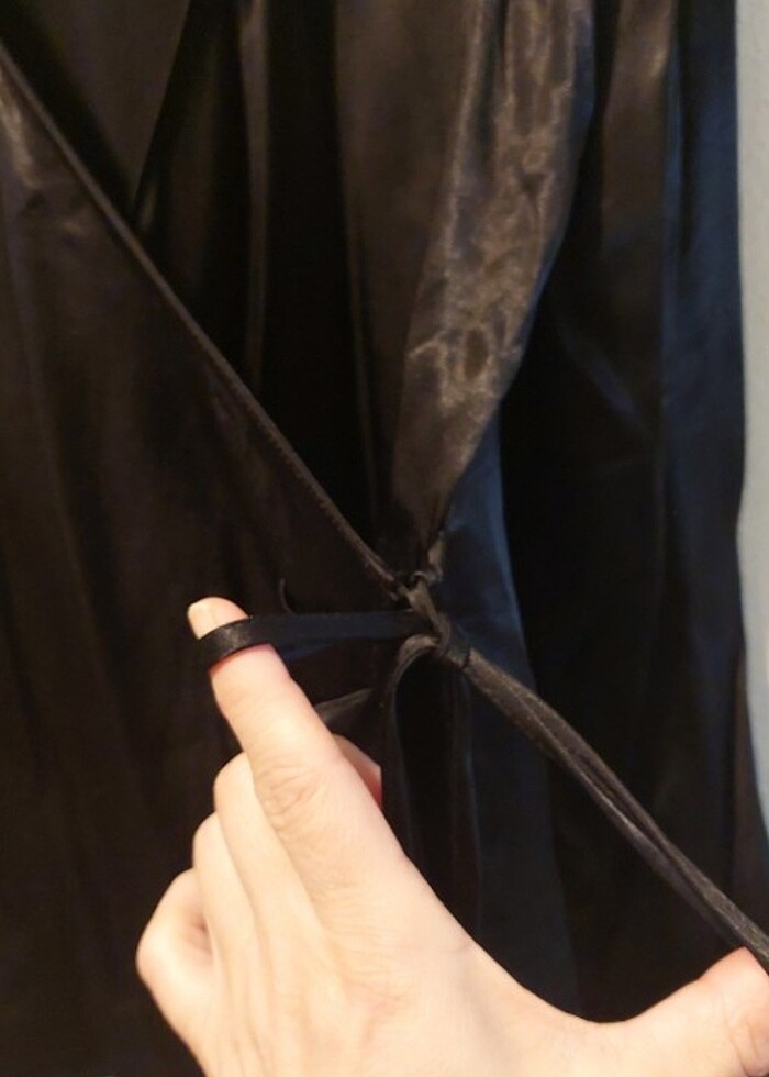 SATEN GÖMLEK#SIYAH SATEN GÖMLEK#LCW GÖMLEK - Görsel 4