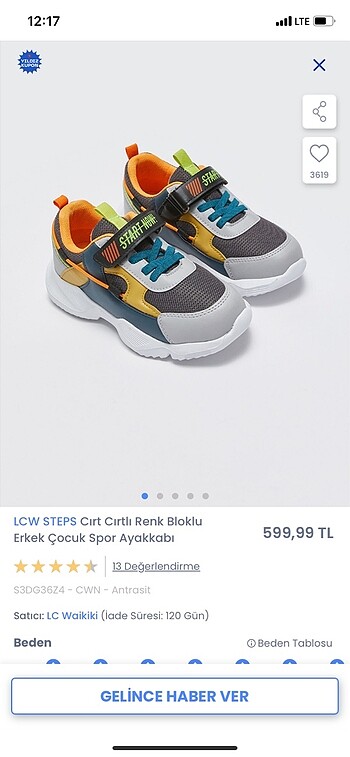 LCW erkek bebek ayakkabısı