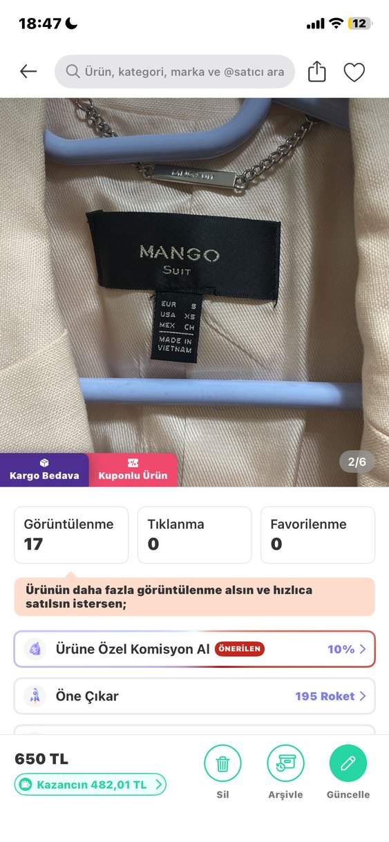 Mango Düğmeli Kadın Blazer Ceket - Görsel 2
