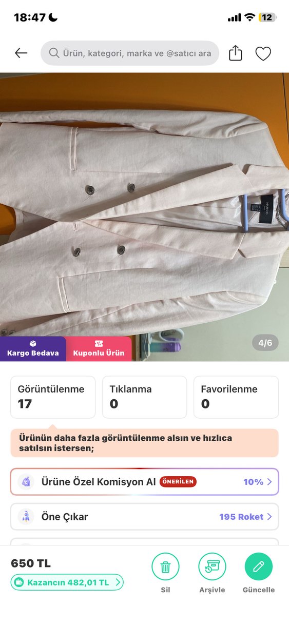 Mango Düğmeli Kadın Blazer Ceket - Görsel 3