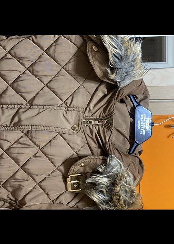 Stradivarius Kürk Detaylı Kahverengi Kadın Kışlık Mont - Görsel 2