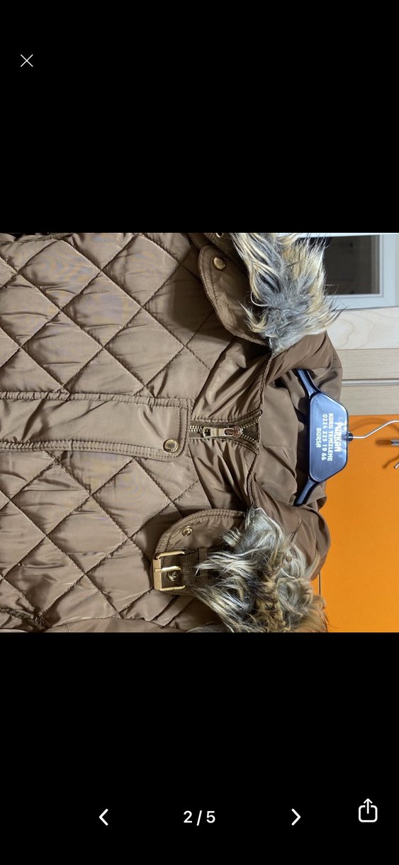 Stradivarius Kürk Detaylı Kahverengi Kadın Kışlık Mont - Görsel 2