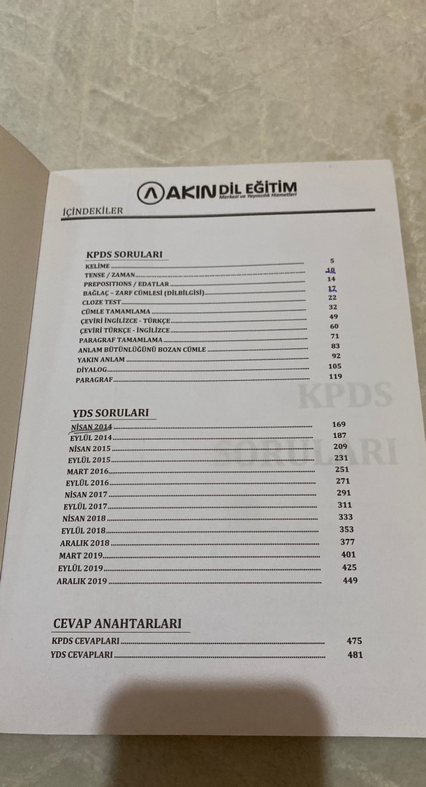 AKINDİL YDS Soru Bankası Çıkmış Sorular Kitabı - Görsel 2