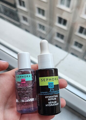 Sephora serum+temizleme suyu