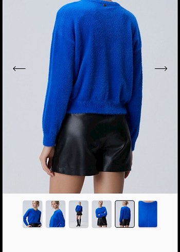 Beyaz Kadın Uzun Kollu Pamuklu Kazak üç adet renk var - Görsel 5