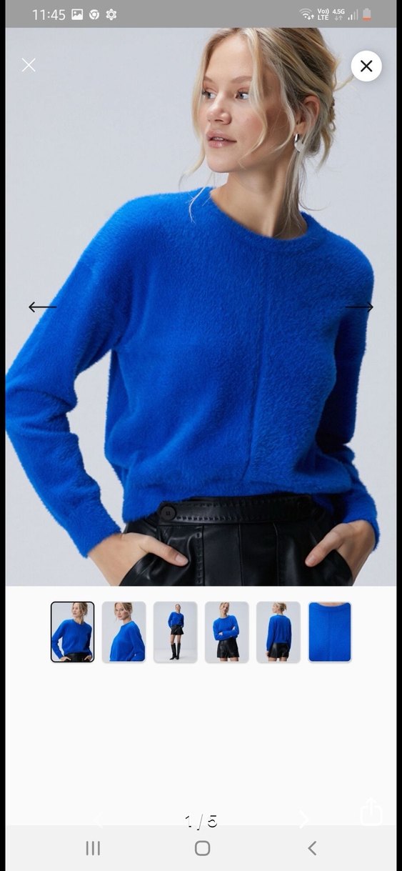 Beyaz Kadın Uzun Kollu Pamuklu Kazak üç adet renk var - Görsel 3