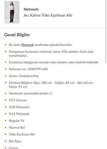 Network V Yaka Kahverengi Triko Kazak ve pantolon - Görsel 4