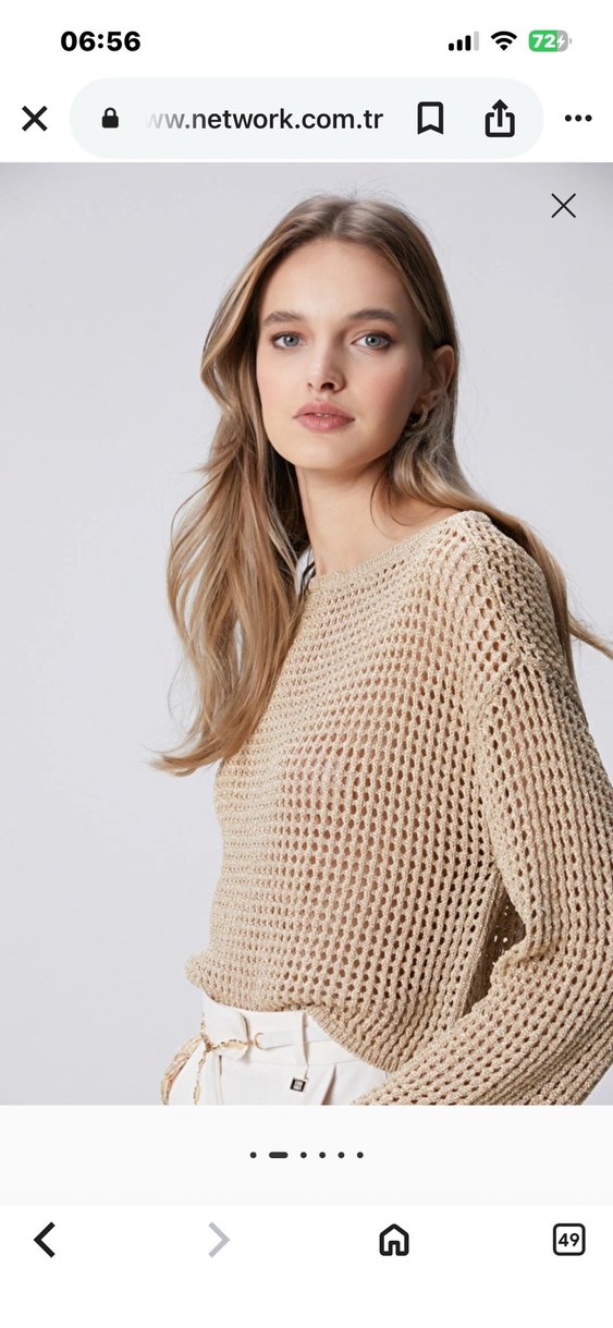 Siyah Örgü Kadın Uzun Kollu Bluz - Görsel 4