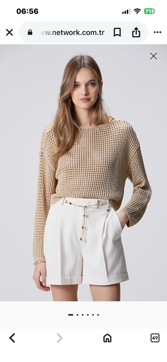 Siyah Örgü Kadın Uzun Kollu Bluz - Görsel 3