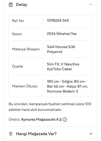 Kısa Kollu Kırmızı Düğmeli Mini Denim Hırka - Görsel 4