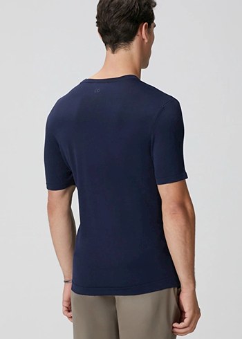 Erkek Haki Regular Fit Kısa Kollu triko kazak - Görsel 3