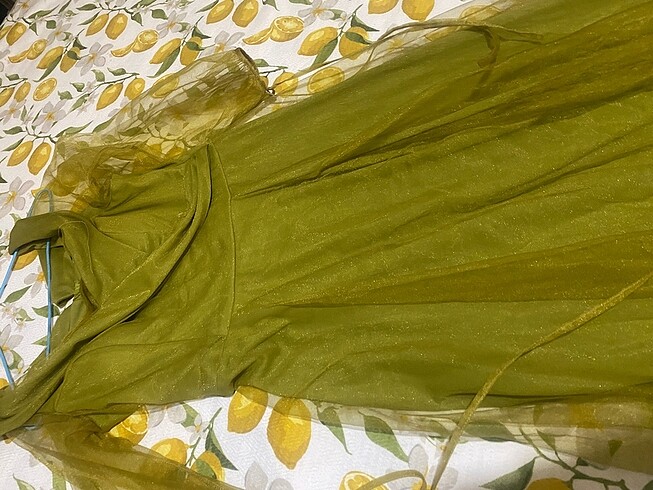 42 Beden yeşil Renk Yağ yeşili elbise