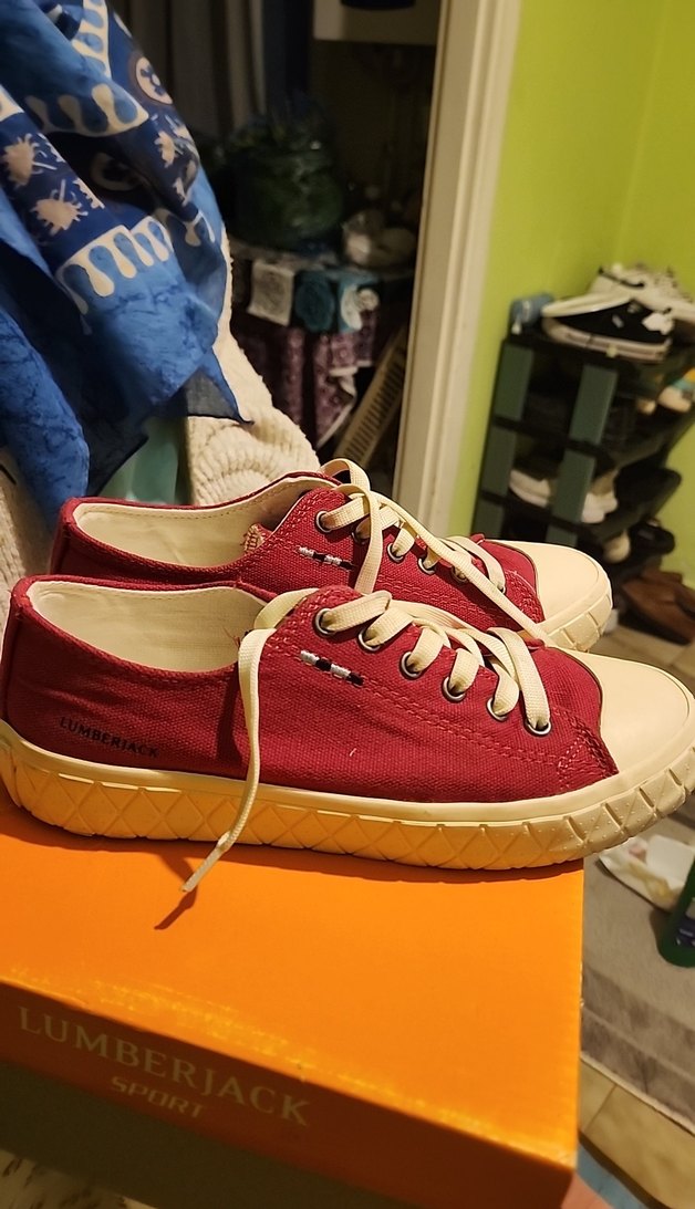 Kırmızı Kadın Spor Ayakkabı Rahat Stil - Görsel 3