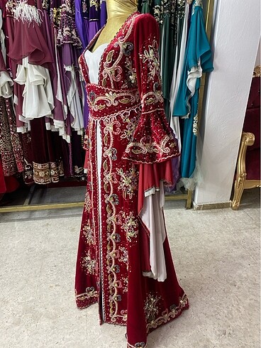 40 Beden çeşitli Renk KAFTAN 4