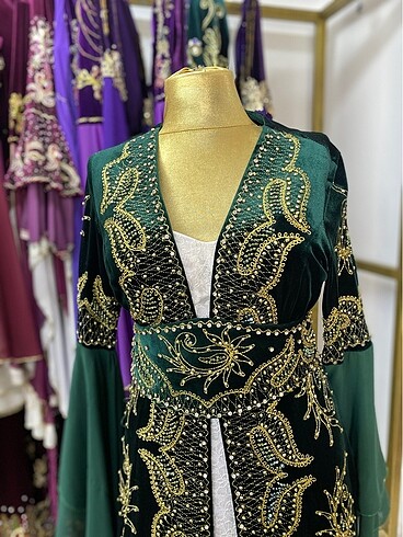 38 Beden yeşil Renk KAFTAN 18