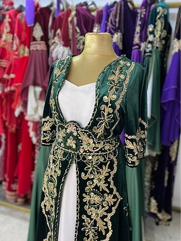 40 Beden yeşil Renk KAFTAN 19