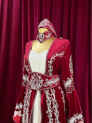 42 Beden bordo Renk KAFTAN 49
