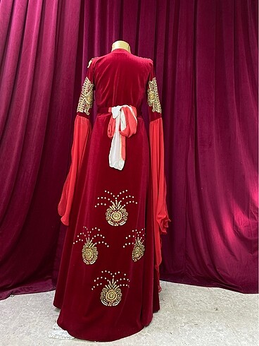 38 Beden kırmızı Renk KAFTAN 50