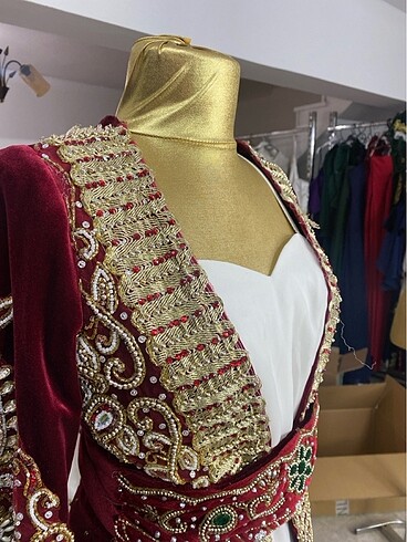 38 Beden bordo Renk KAFTAN SIFIR 1